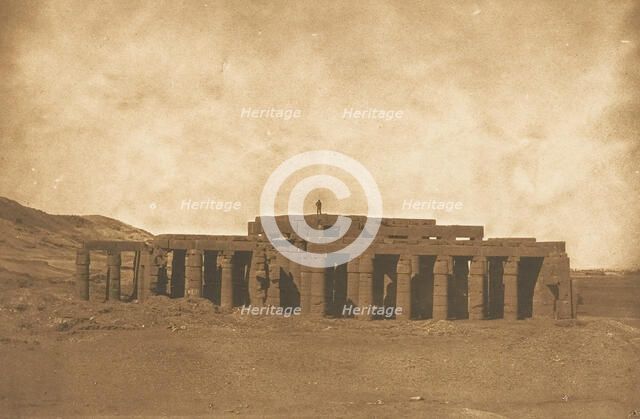 Vue générale des Ruines du Rhamesseum, à Thèbes (Tombeau d'Osymandian), 1849-50. Creator: Maxime du Camp.