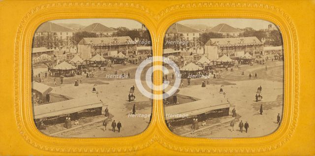 Vue Instantanee de Paris. Foire au pain d'epices. Place du Trone, 1860s. Creator: E Lamy.