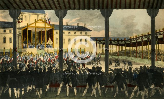 'Vue intérieure de l'Assemblée du Champs-de-Mai...', 1815, (1921). Creator: Jean Pierre-Marie-Jazet.