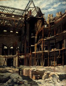 Vue intérieure de l'Opéra-Comique, depuis la scène, après l'incendie du 15 mai 1887, place Boieldieu Creator: Henri-Martin Vos