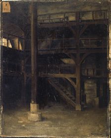 Vue intérieure de l'ancien manège de la rue Sainte-Marguerite, à l'emplacement de..., 1875. Creator: Pascal Adolphe Jean Dagnan-Bouveret