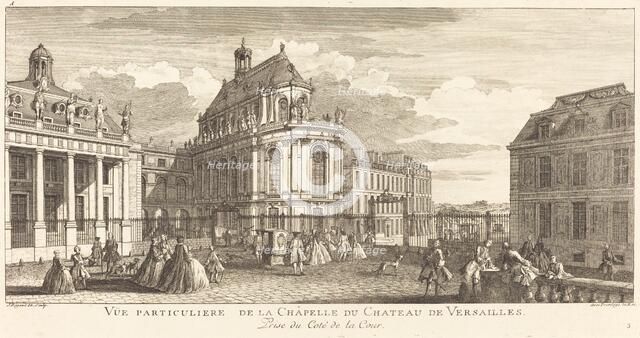 Vue Particuliere de la Chapelle du Chateau deVersailles. Creator: Jacques Rigaud.