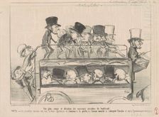 Vue plan coupé et elévation des nouveau omnibus du boulevard, 1853. Creator: Honore Daumier