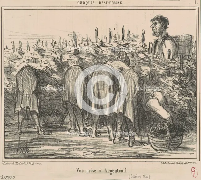 Vue prise a Argenteuil (Octobre 1856), 19th century. Creator: Honore Daumier.