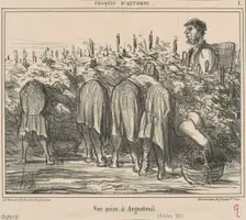 Vue prise a Argenteuil (Octobre 1856), 19th century. Creator: Honore Daumier