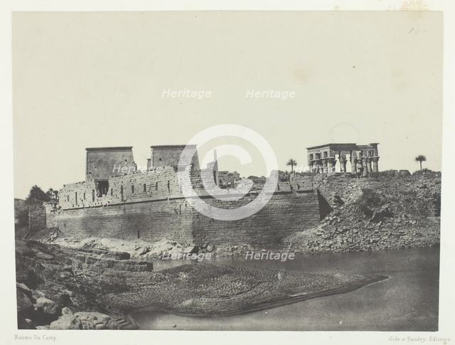 Vue Prise à l'Angle Sud-Ouest, Philoe; Nubie, 1849/51, printed 1852. Creator: Maxime du Camp.