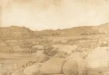 Vue prise à la première Cataracte (Rive droite), 1849-50. Creator: Maxime du Camp