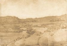 Vue prise à la première Cataracte (Rive droite), 1849-50. Creator: Maxime du Camp