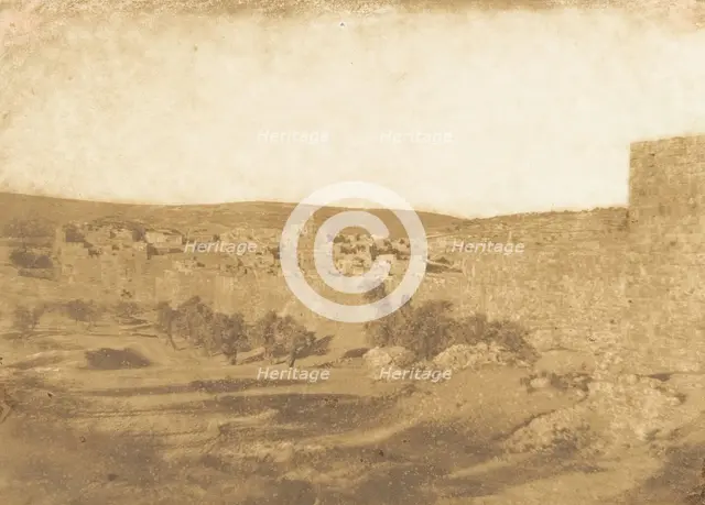Vue prise au Nord-Ouest de Jérusalem, August 1850. Creator: Maxime du Camp.