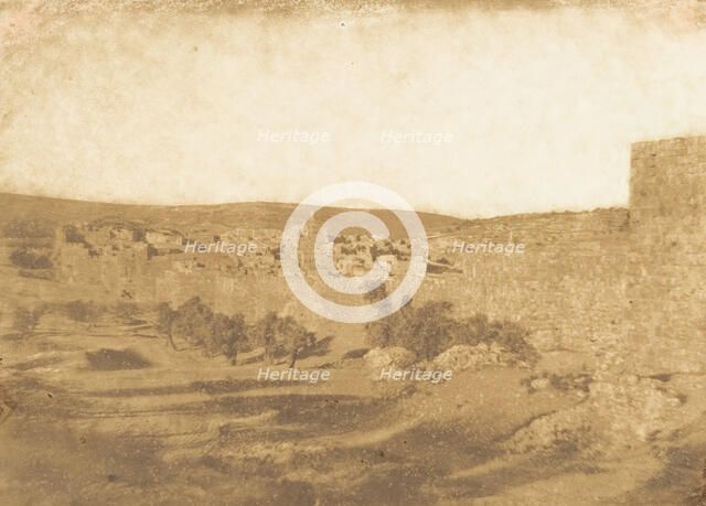 Vue prise au Nord-Ouest de Jérusalem, August 1850. Creator: Maxime du Camp.