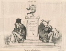 Vue prise au Père Lachaise, 19th century. Creator: Honore Daumier