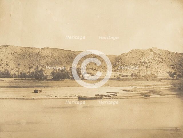Vue prise au Sud-Est de Philae - Cherk-el-Hesseh, 1849-50. Creator: Maxime du Camp.