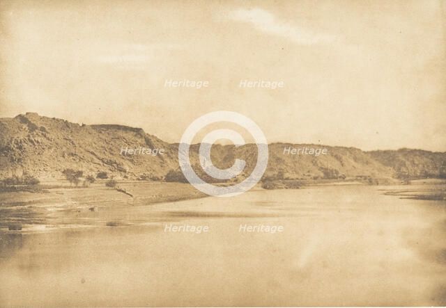 Vue prise au Sud-Est de Philae - Village d'El-Bâb, 1849-50. Creator: Maxime du Camp.