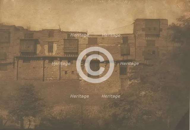 Vue prise d'un Jardin du quartier Franc, au Kaire, December 1849-January 1850. Creator: Maxime du Camp.