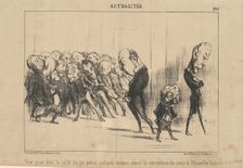 Vue prise dans la salle des pas perdus ..., 19th century. Creator: Honore Daumier