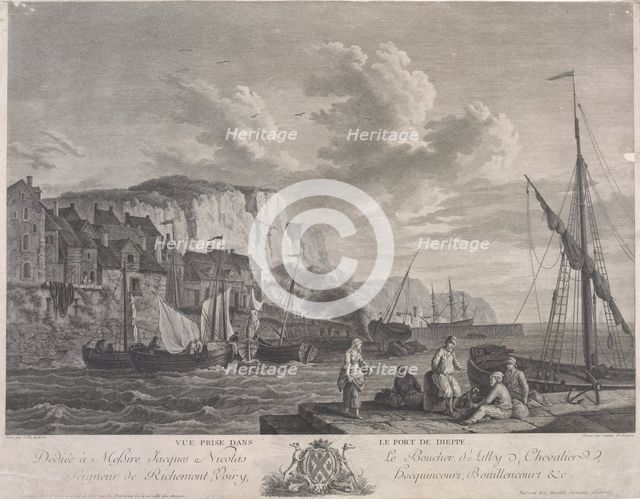 Vue prise dans le port de Dieppe (View of the port of Dieppe), c.1771. Creator: Marie-Jeanne Ozanne.