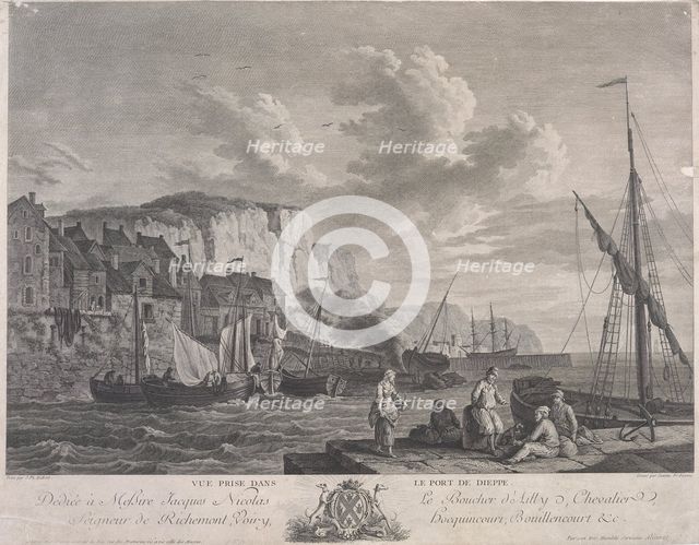Vue prise dans le port de Dieppe (View of the port of Dieppe),  c.1771. Creator: Jeanne Francoise Ozanne.