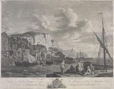 Vue prise dans le port de Dieppe (View of the port of Dieppe), c.1771. Creator: Jeanne Francoise Ozanne