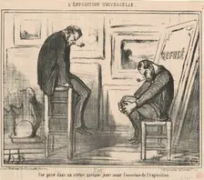 Vue prise dans un atelier ..., 19th century. Creator: Honore Daumier