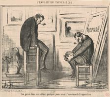 Vue prise dans un atelier ..., 19th century. Creator: Honore Daumier