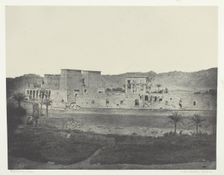 Vue Prise de l'île de Beghé, à l'Ouest, Philoe; Nubie, 1849/51, printed 1852. Creator: Maxime du Camp