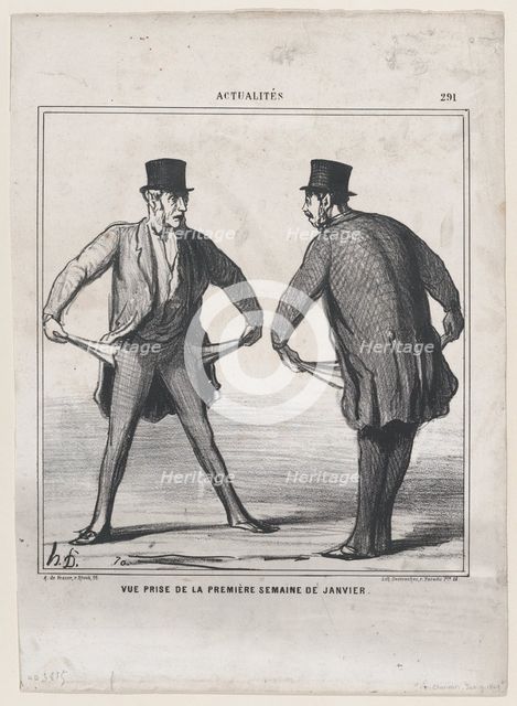 Vue prise de la première semaine de janvier, 1869.  Creator: Honore Daumier.