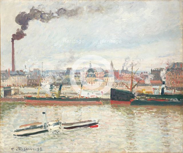 Vue sur la gare d'Orléans, Saint-Sever, Rouen, 1898. Creator: Pissarro, Camille (1830-1903).