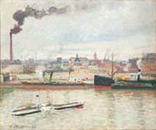 Vue sur la gare d'Orléans, Saint-Sever, Rouen, 1898. Creator: Pissarro, Camille (1830-1903)