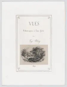 Vues Pittoresques à l'eau forte par Eug. Bléry, 1846. Creator: Eugene Blery
