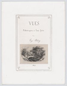 Vues Pittoresques à l'eau forte par Eug. Bléry, 1846. Creator: Eugene Blery