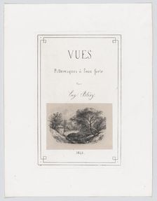 Vues Pittoresques à l'eau forte par Eug. Bléry, 1846. Creator: Eugene Blery