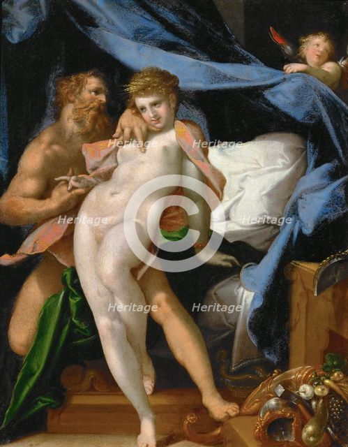 Vulcan and Maia, ca 1585. Artist: Spranger, Bartholomeus (1546-1611)