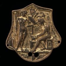 Vulcan Forging the Arms of Aeneas, late 15th - early 16th century. Creator: Pseudo Melioli