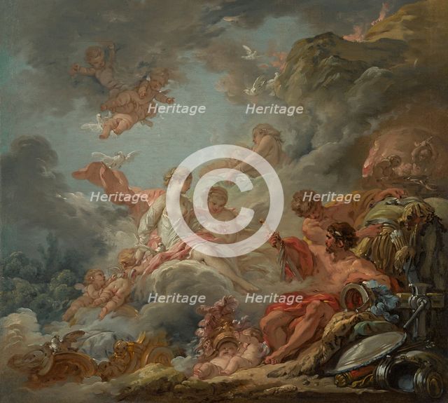 Vulcan Presenting Arms To Venus For Aeneas, 1756. Creator: Francois Boucher.