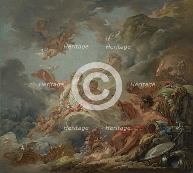 Vulcan Presenting Arms To Venus For Aeneas, 1756. Creator: Francois Boucher.