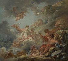 Vulcan Presenting Arms To Venus For Aeneas, 1756. Creator: Francois Boucher