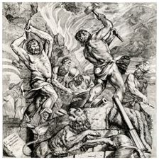 Vulcan's Forge 16th century, (1937). Artist: Cornelis Cort
