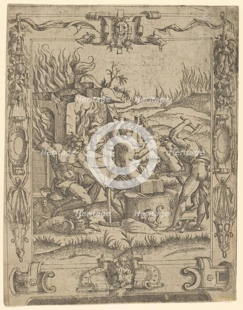 Vulcan's Forge, ca. 1542. Creator: Master IQV.