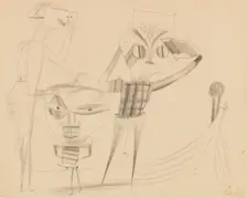 Vulgar comedy, 1922. Creator: Klee, Paul (1879-1940)