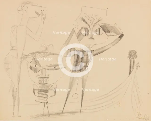 Vulgar comedy, 1922. Creator: Klee, Paul (1879-1940).