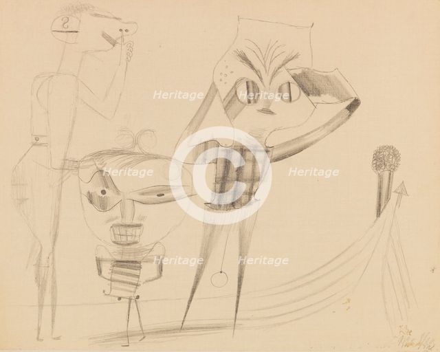 Vulgar comedy, 1922. Creator: Klee, Paul (1879-1940).