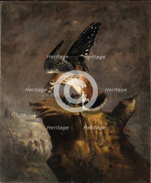 Vulture and Its Prey, 1844. Creator: Robert Seldon Duncanson.
