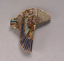 Vulture Headdress Inlay, 100-1 BC. Creator: Unknown