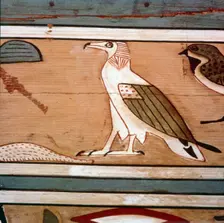 Vulture on the inner wall of coffin of steward, Seni from El Bersha, Egypt, c2000 BC