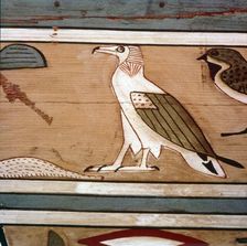 Vulture on the inner wall of coffin of steward, Seni from El Bersha, Egypt, c2000 BC