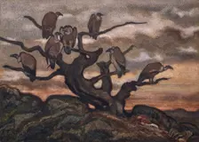 Vultures on a Tree, 1810-75. Creator: Antoine-Louis Barye
