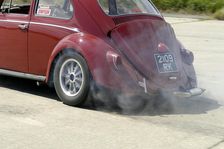 VW Beetle Burning out