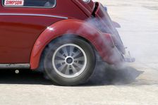 VW Beetle Burning out