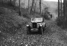 W Wright's Morris Minor with body by Arrow competing in the Inter-Varsity Trial, November 1931. Artist: Bill Brunell