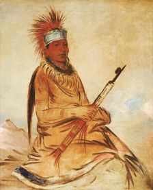 W'y-ee-yogh, Man of Sense, a Brave, 1832. Creator: George Catlin